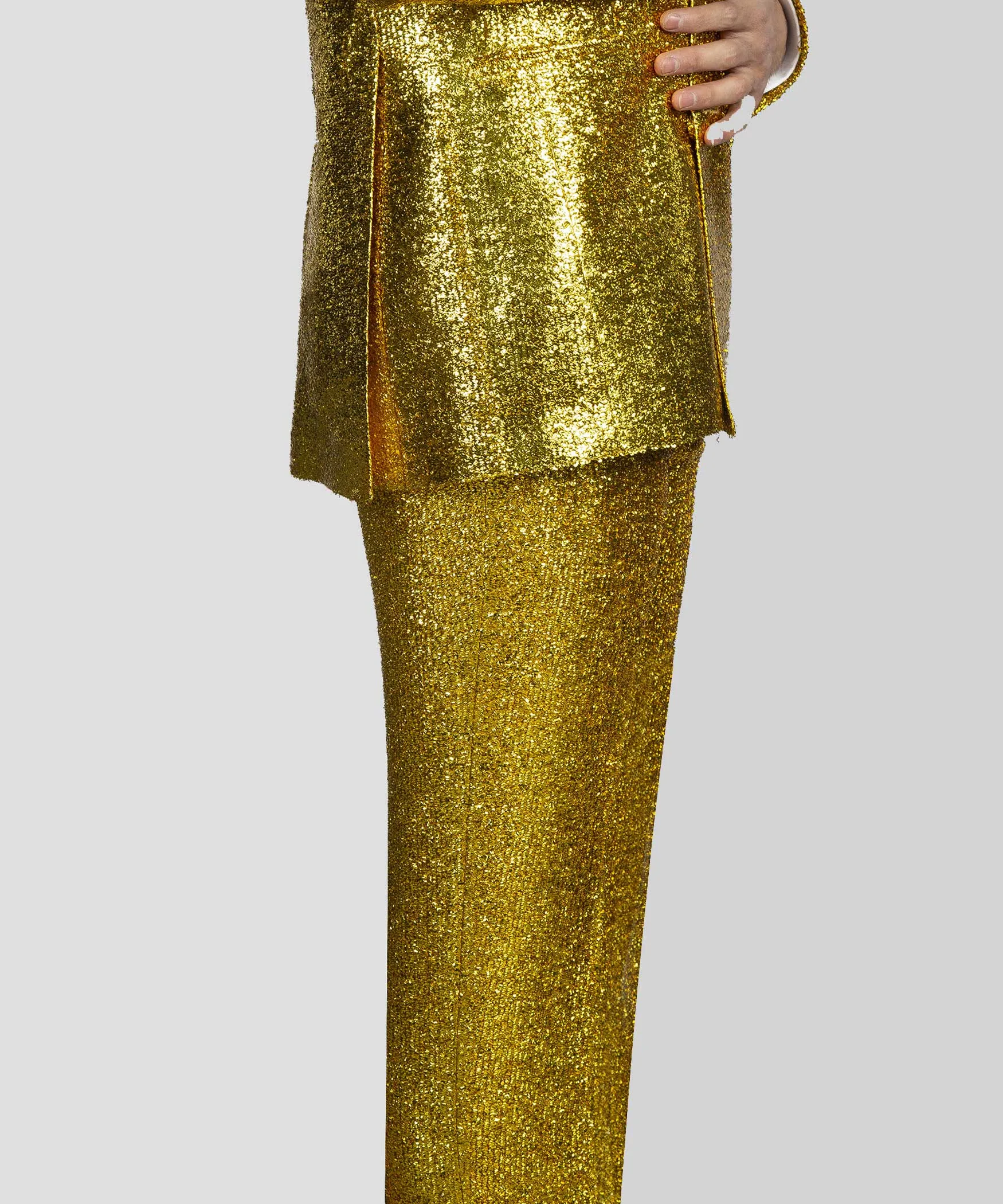 Men's Gold Tuxedo Glitter