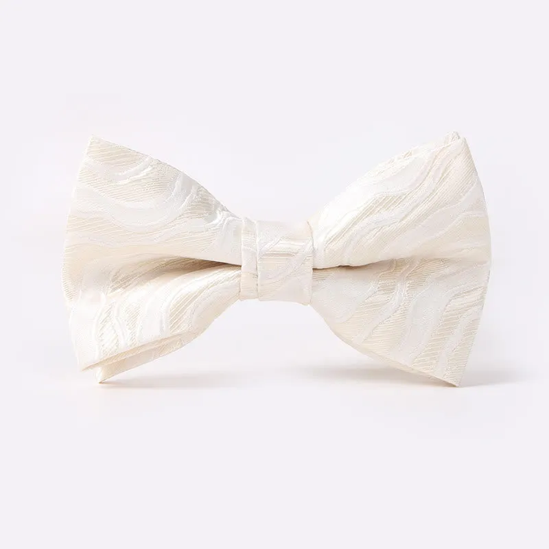 Men's Ocean Wave Printed Double Layered Bow Tie