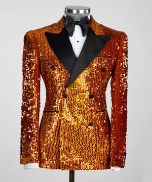 Men's Orange Shining Tuxedo