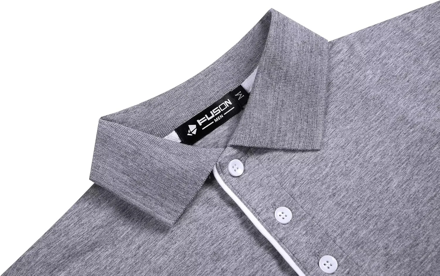Mens Polo Shirts Cotton 3-Button Solid Short Sleeve Polo Rugby Shirts with Collar