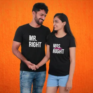 Mr Right & Mrs Always Right Couple T-Shirt