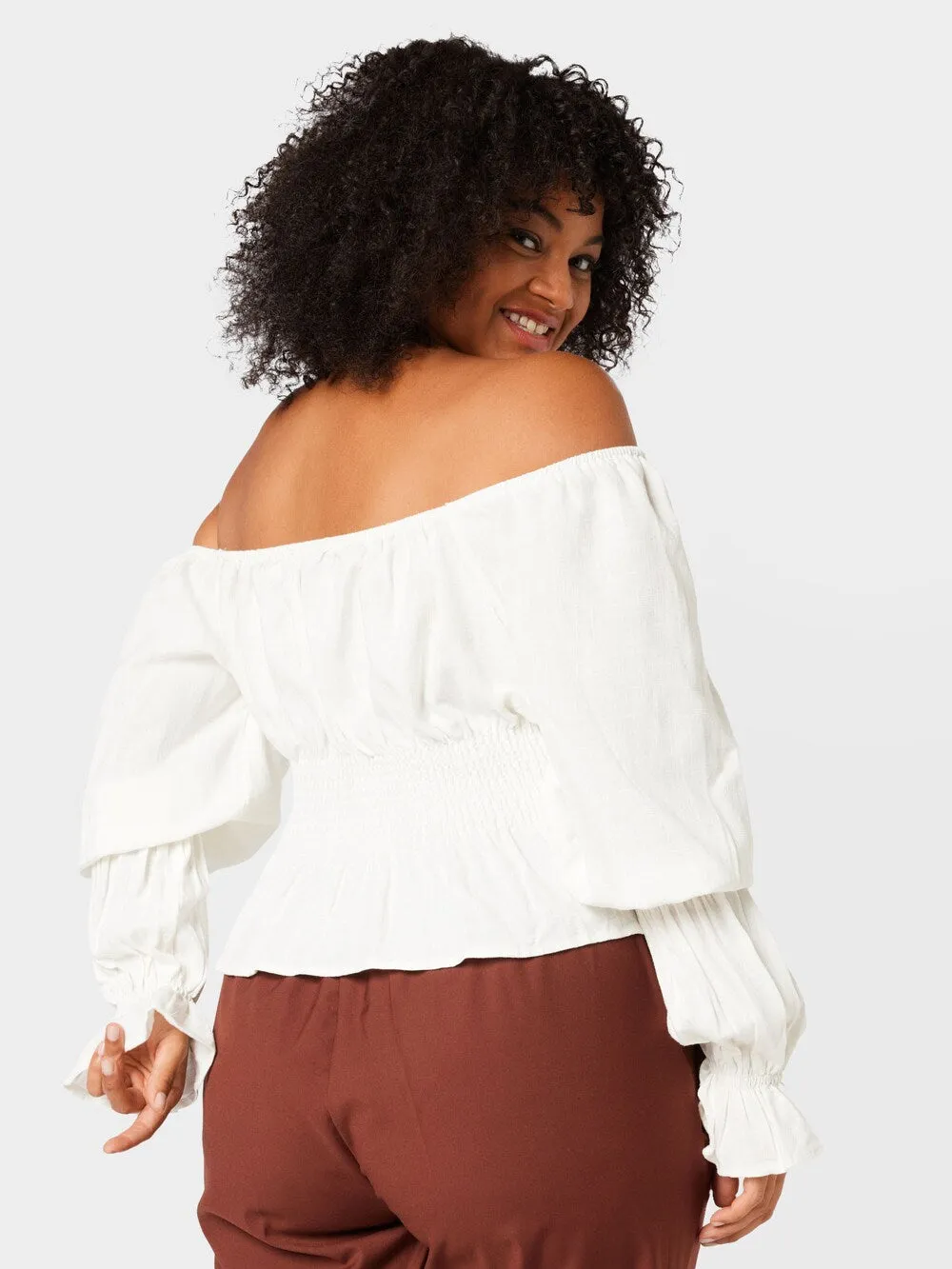 Nasty Gal blouse, white