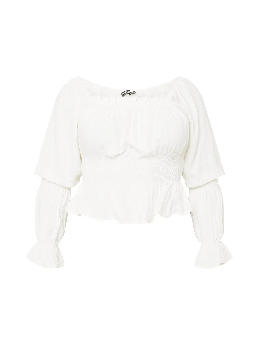 Nasty Gal blouse, white