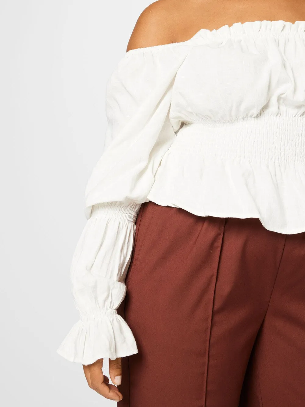 Nasty Gal blouse, white