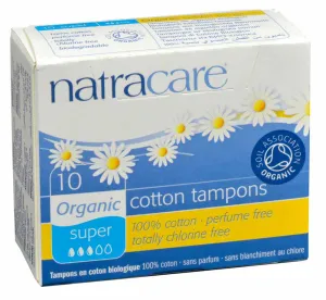 Natracare Super Tampons - No Applicator (10 Count)