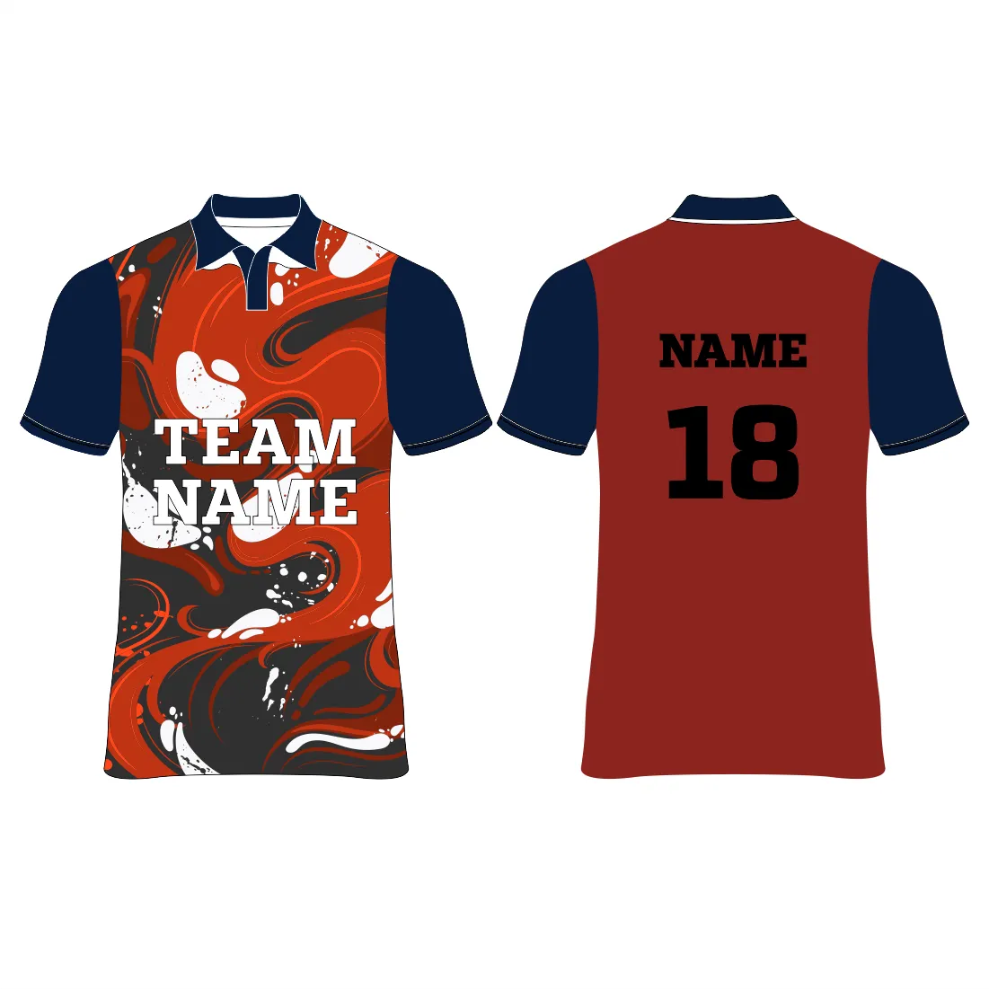 NEXT PRINT All Over Printed Customized Sublimation T-Shirt Unisex Sports Jersey Player Name & Number, Team Name.NP00800105