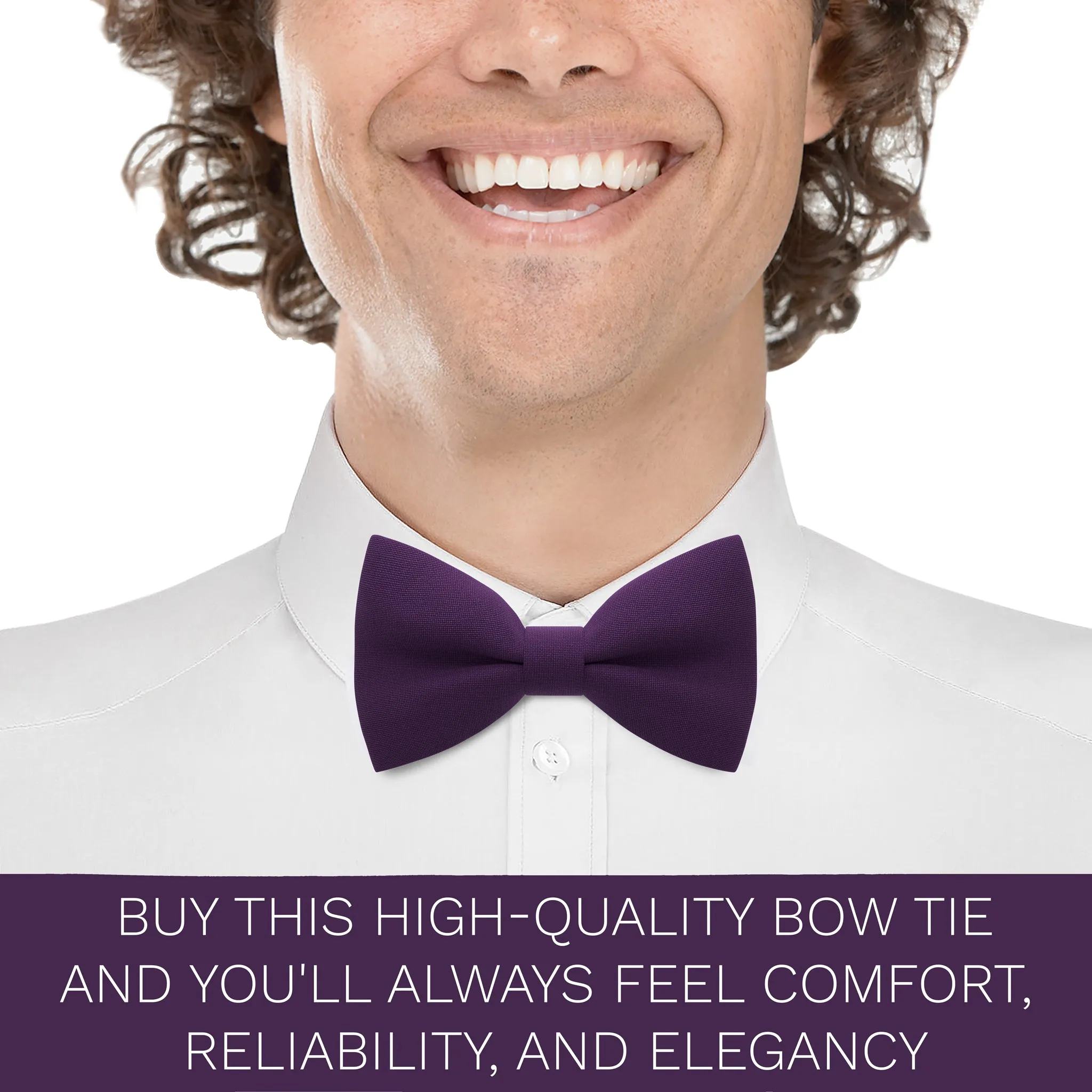 Plum Bow Tie with Handkerchief Set