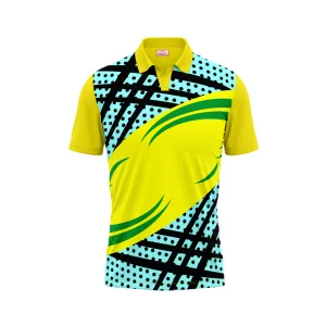 Polo Neck Printed Jersey Yellow NP00127