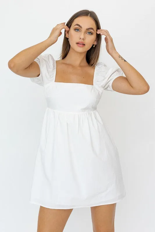 Puff Sleeve Babydoll Dress