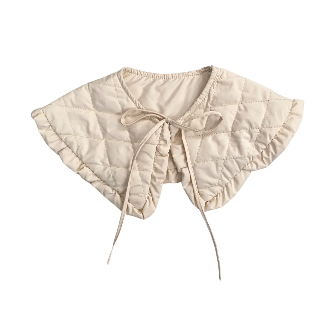 Quilted Collar Cream One Size