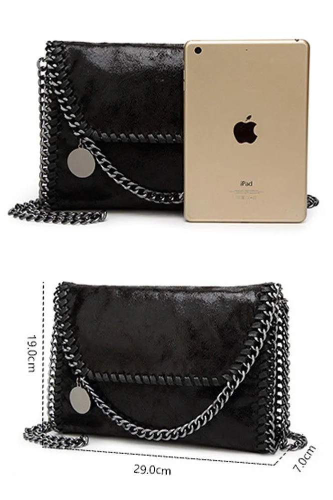 Rebel Champagne Gold Chain Handbag