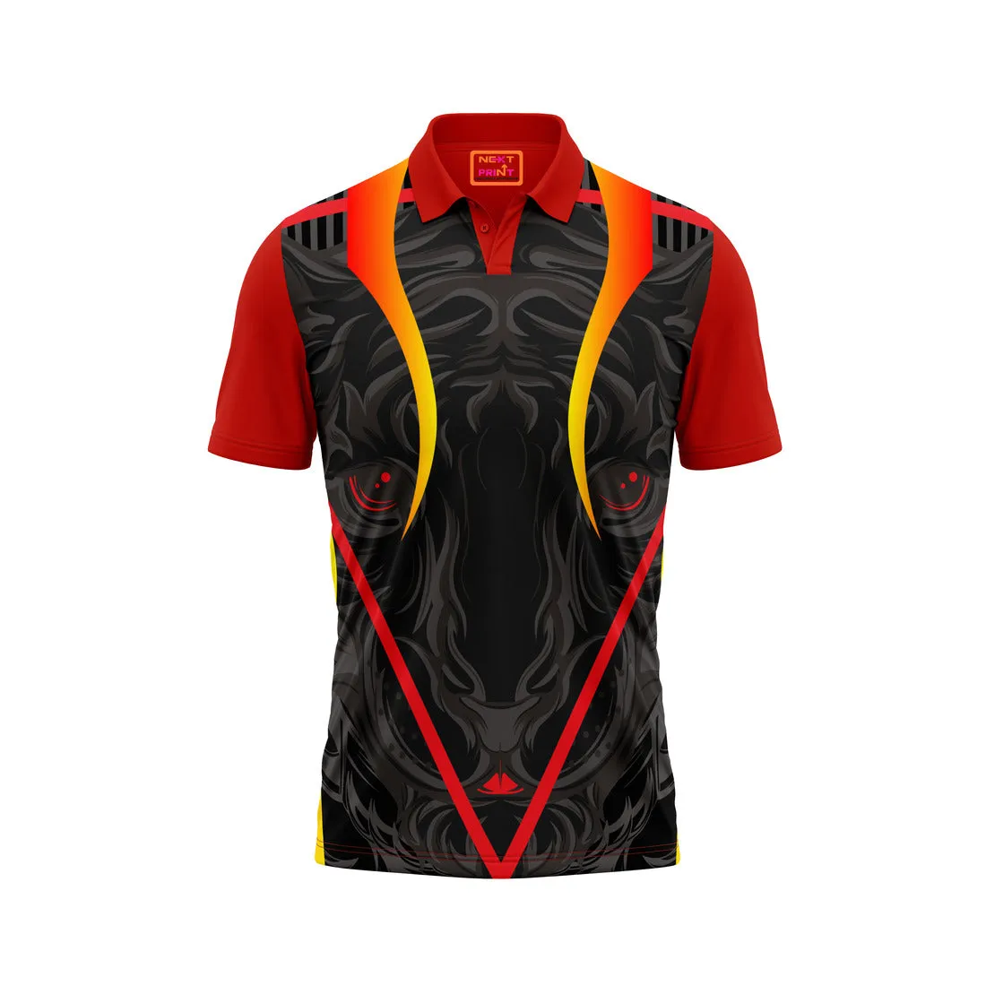 Red Polo Neck Half Sleeve T Shirt Nextprint H118