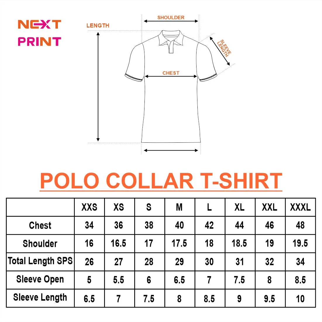 Red Polo Neck Half Sleeve T Shirt Nextprint J159