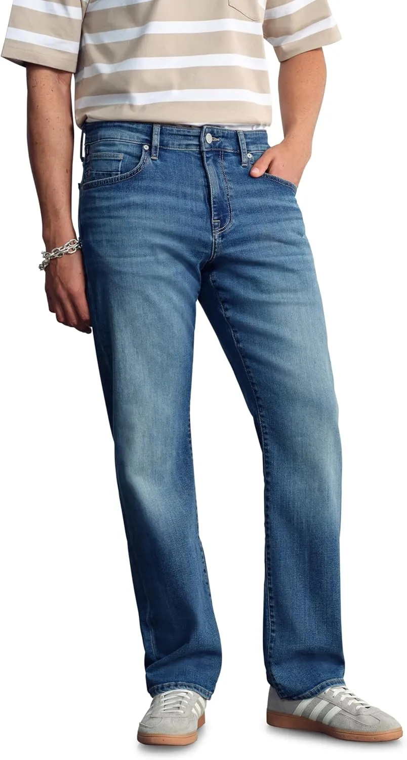 Roam Men's Mid Rise Relaxed Straight Leg Jeans