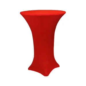 Spandex Cocktail Table Cover 36" Round - Red