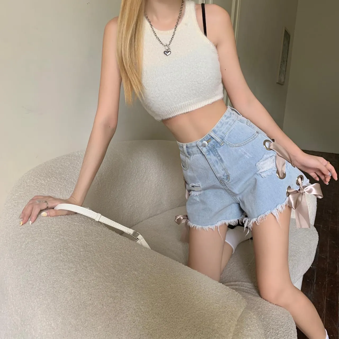 Sweet denim shorts    S351