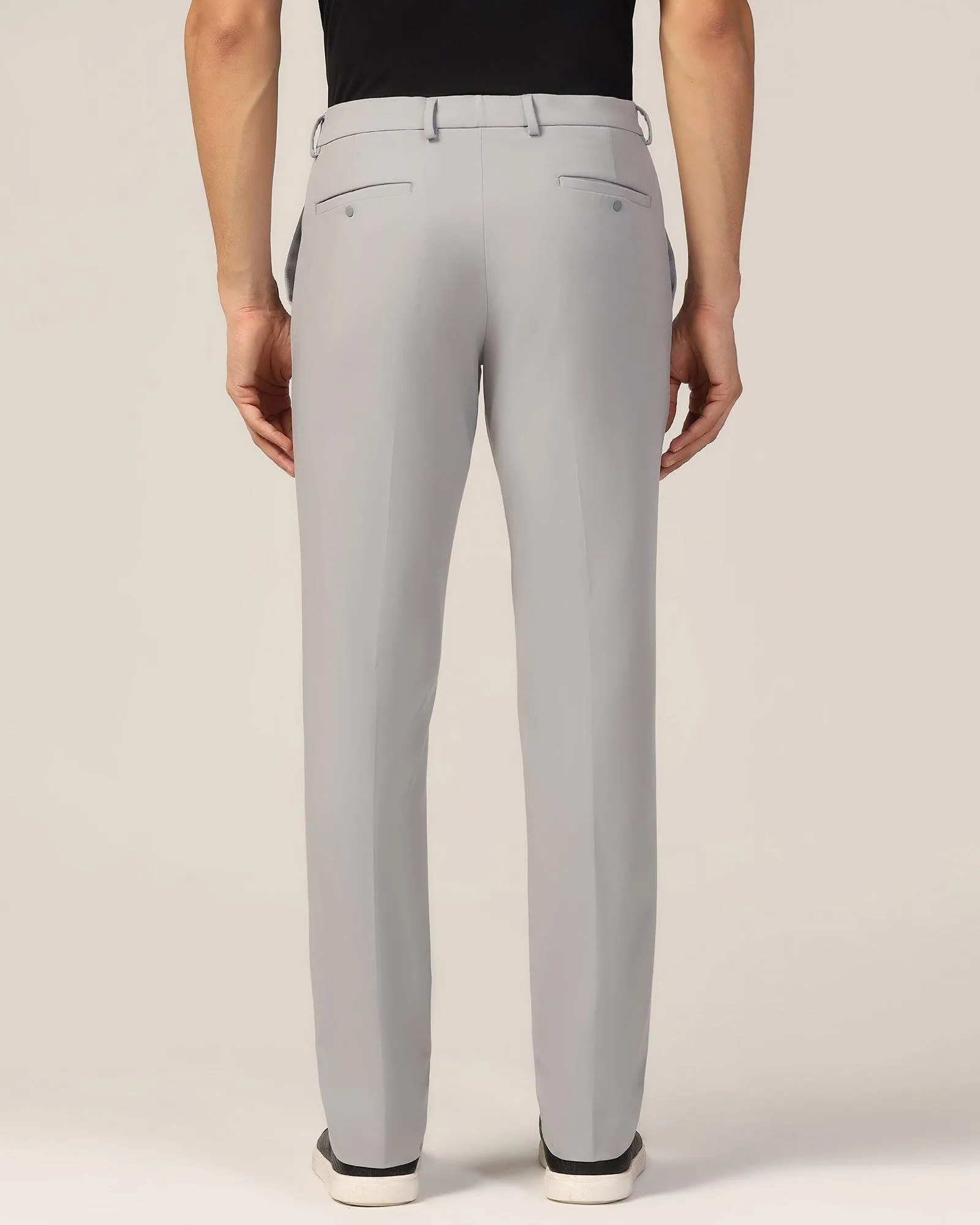 TechPro Slim Fit B-91 Formal Grey Solid Trouser - Sonet