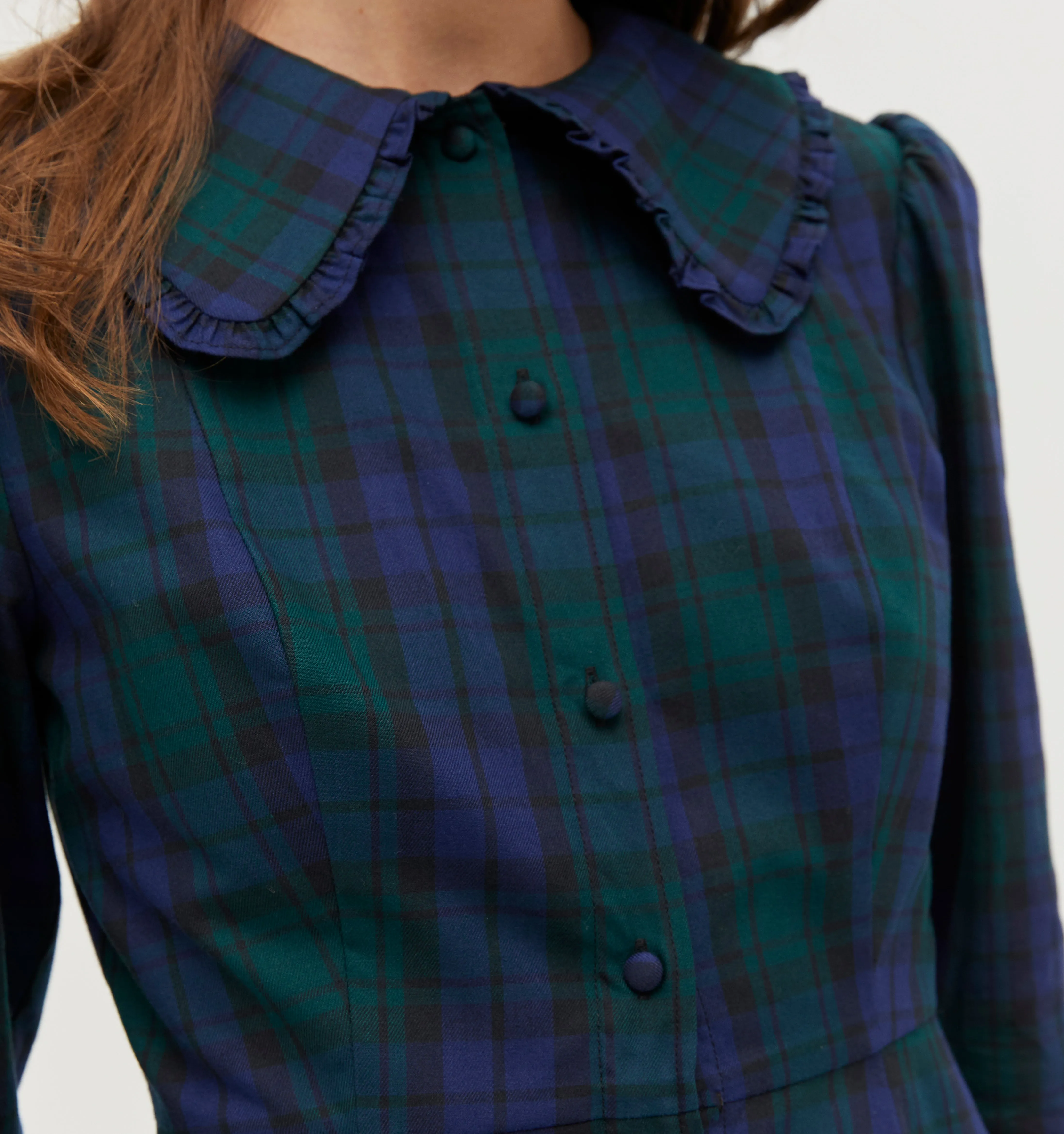 The Hazel Dress - Blackwatch Tartan