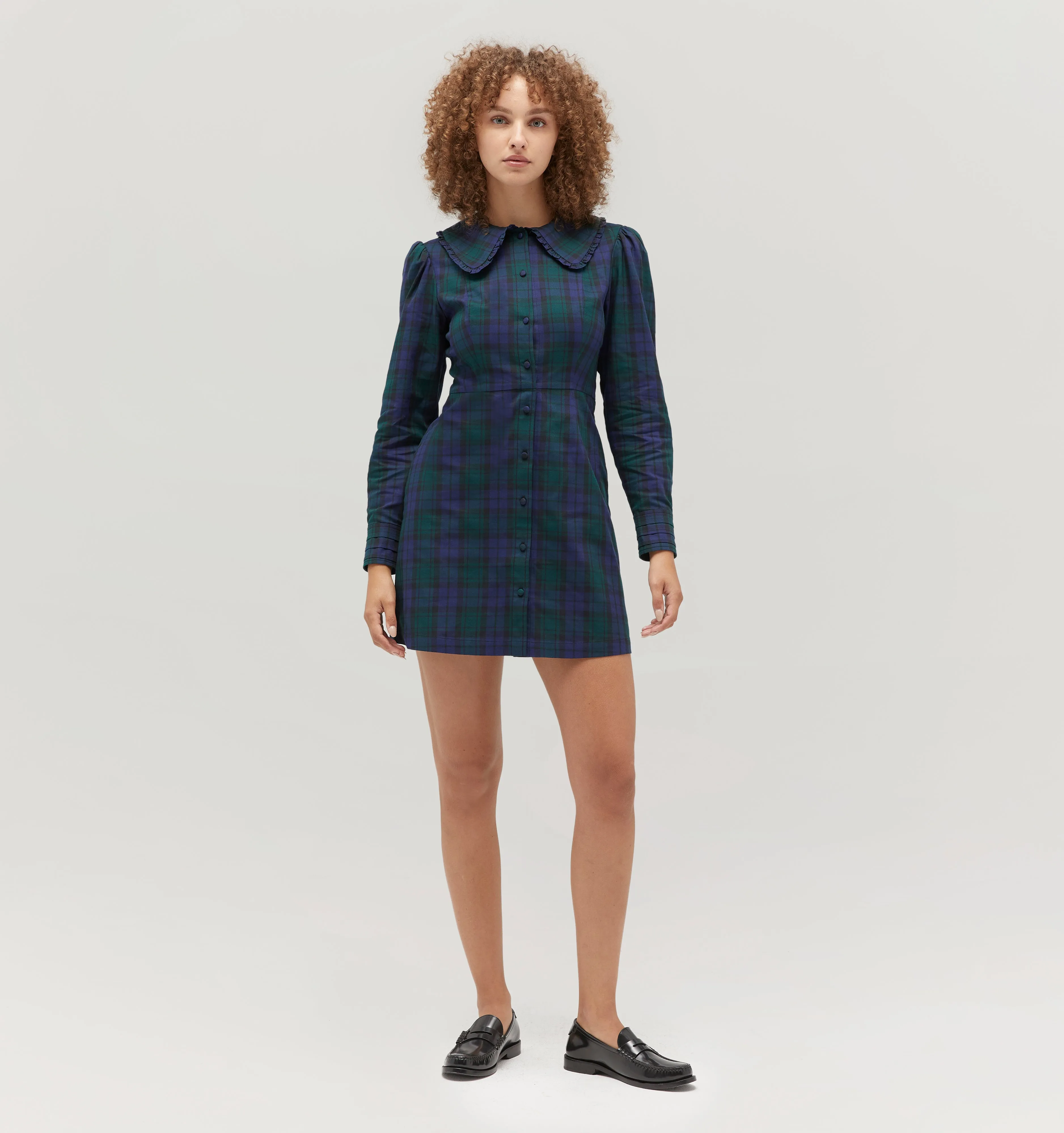 The Hazel Dress - Blackwatch Tartan