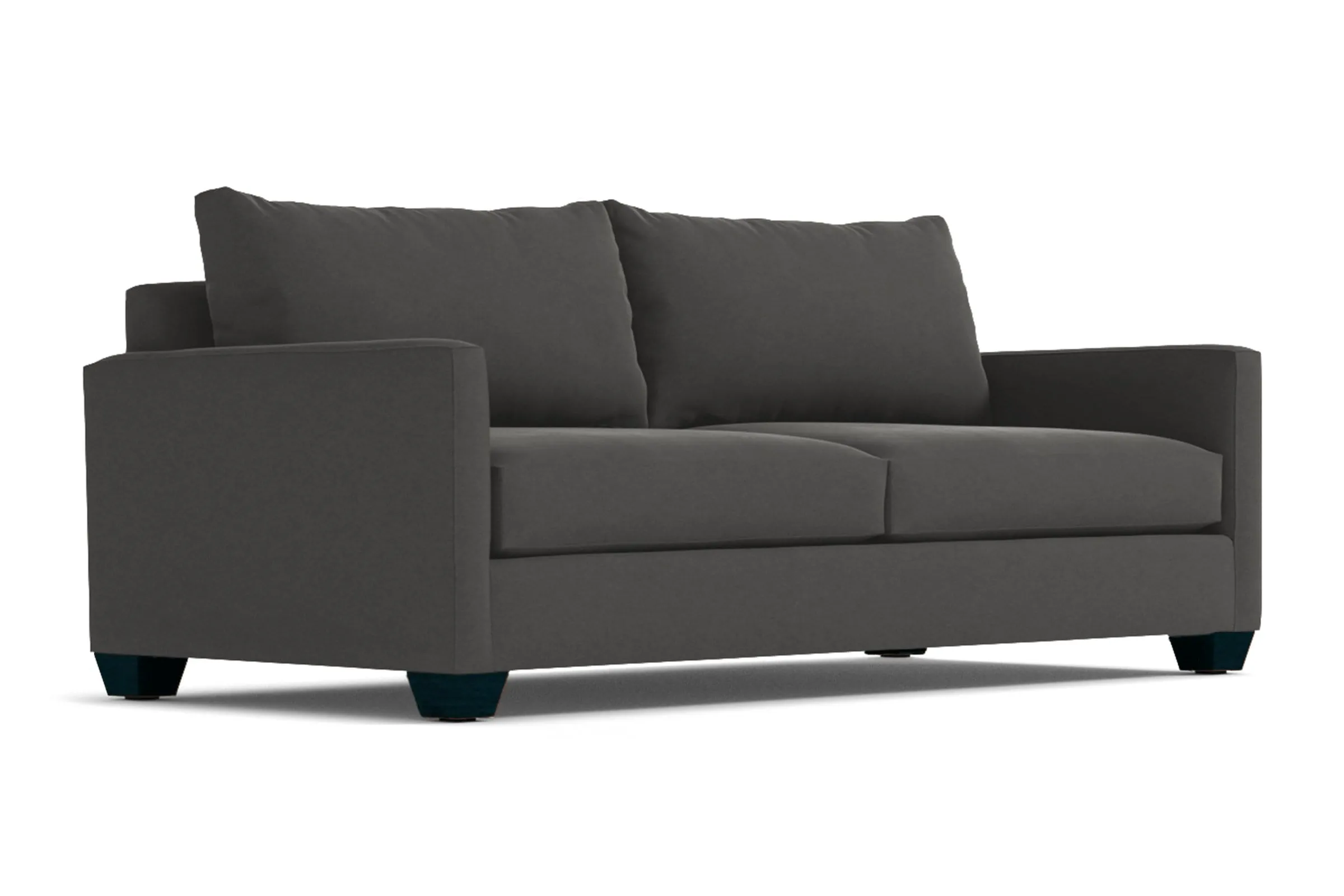 Tuxedo Queen Size Sleeper Sofa Bed :: Leg Finish: Espresso / Sleeper Option: Deluxe Innerspring Mattress