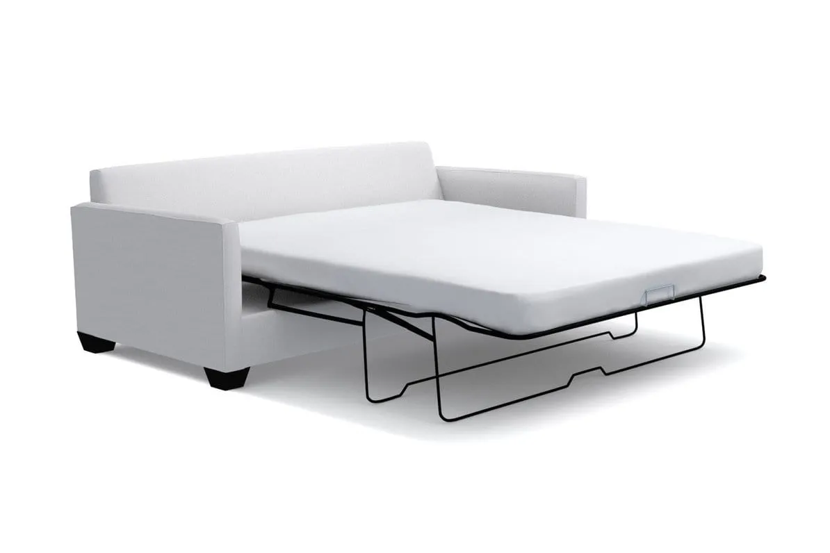 Tuxedo Queen Size Sleeper Sofa Bed :: Leg Finish: Espresso / Sleeper Option: Deluxe Innerspring Mattress