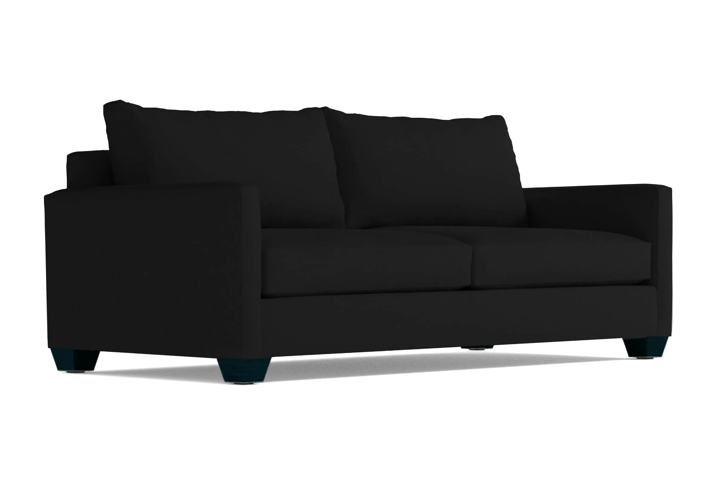 Tuxedo Queen Size Sleeper Sofa Bed :: Leg Finish: Espresso / Sleeper Option: Memory Foam Mattress