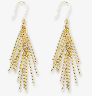 VANESSA Spiral Bar Dangle Earrings