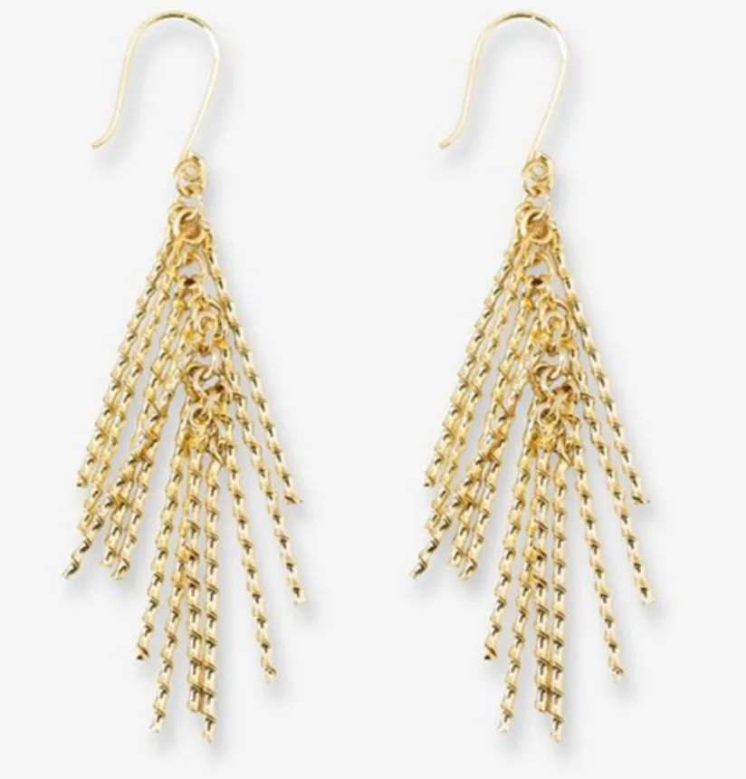 VANESSA Spiral Bar Dangle Earrings